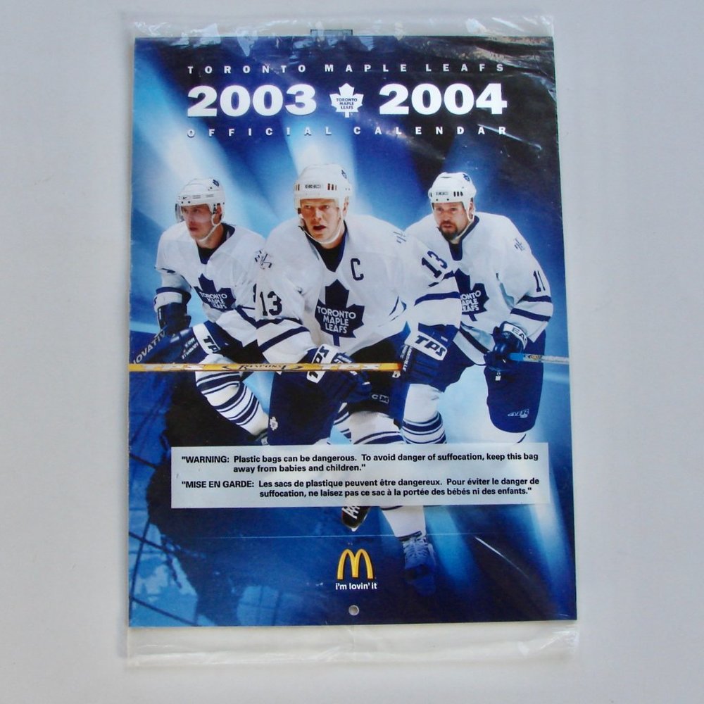 Toronto Maple Leafs NHL 2003 2004 Calendar SEALED Sundin Domi Collectible